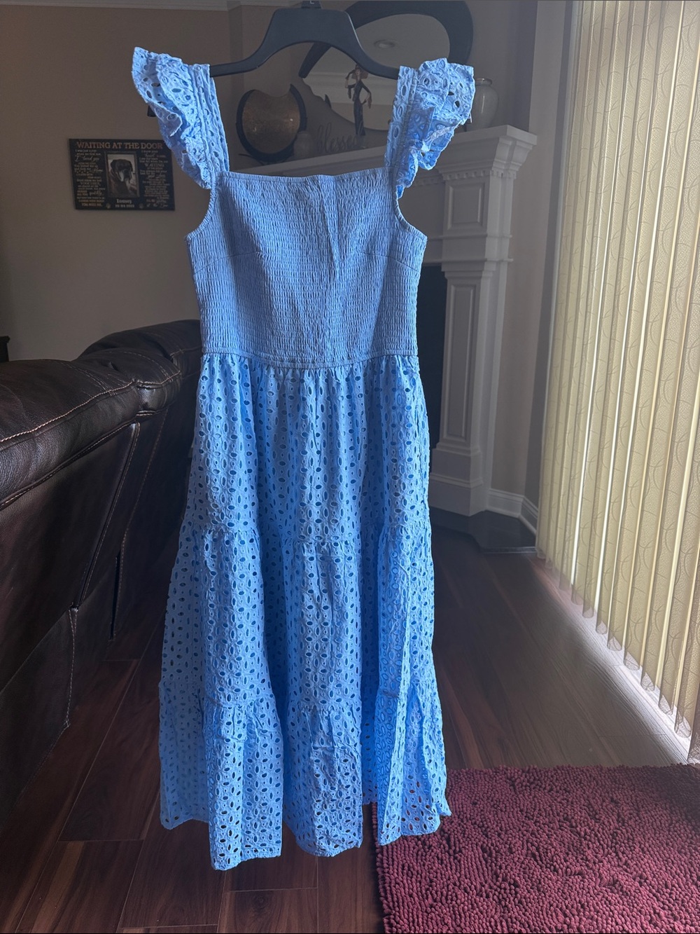 Lazy smile Women’s Sundress Light Blue with pockets